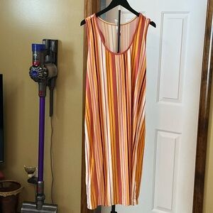 No Boundaries Multicolor Striped Midi Dress